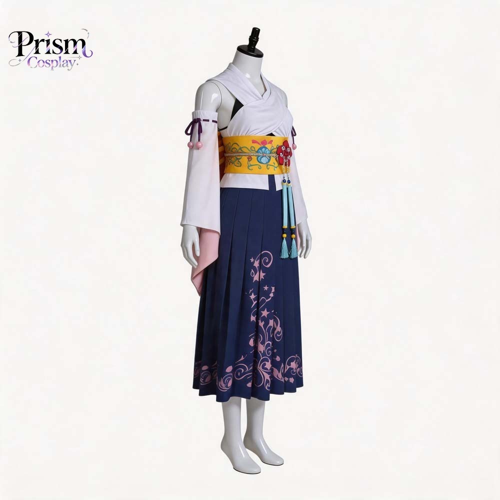 Anime Cosplay Kimono - Final Fantasy Ten Yuna Summoned Cosplay-Kostüm,