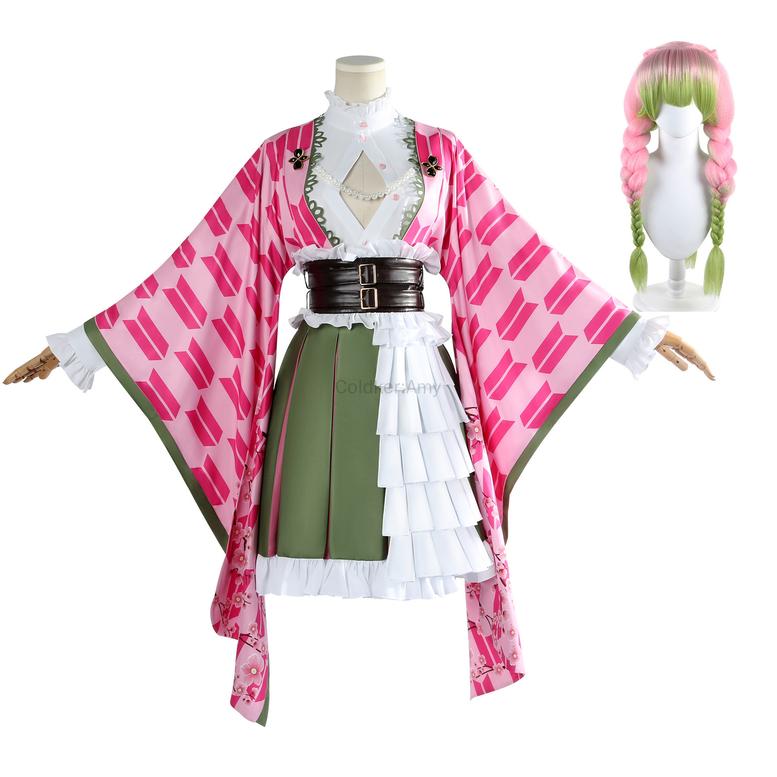 Anime Cosplay Kimono - Mitsuri Cosplay Kanroji Mitsuri Anime Cosplay