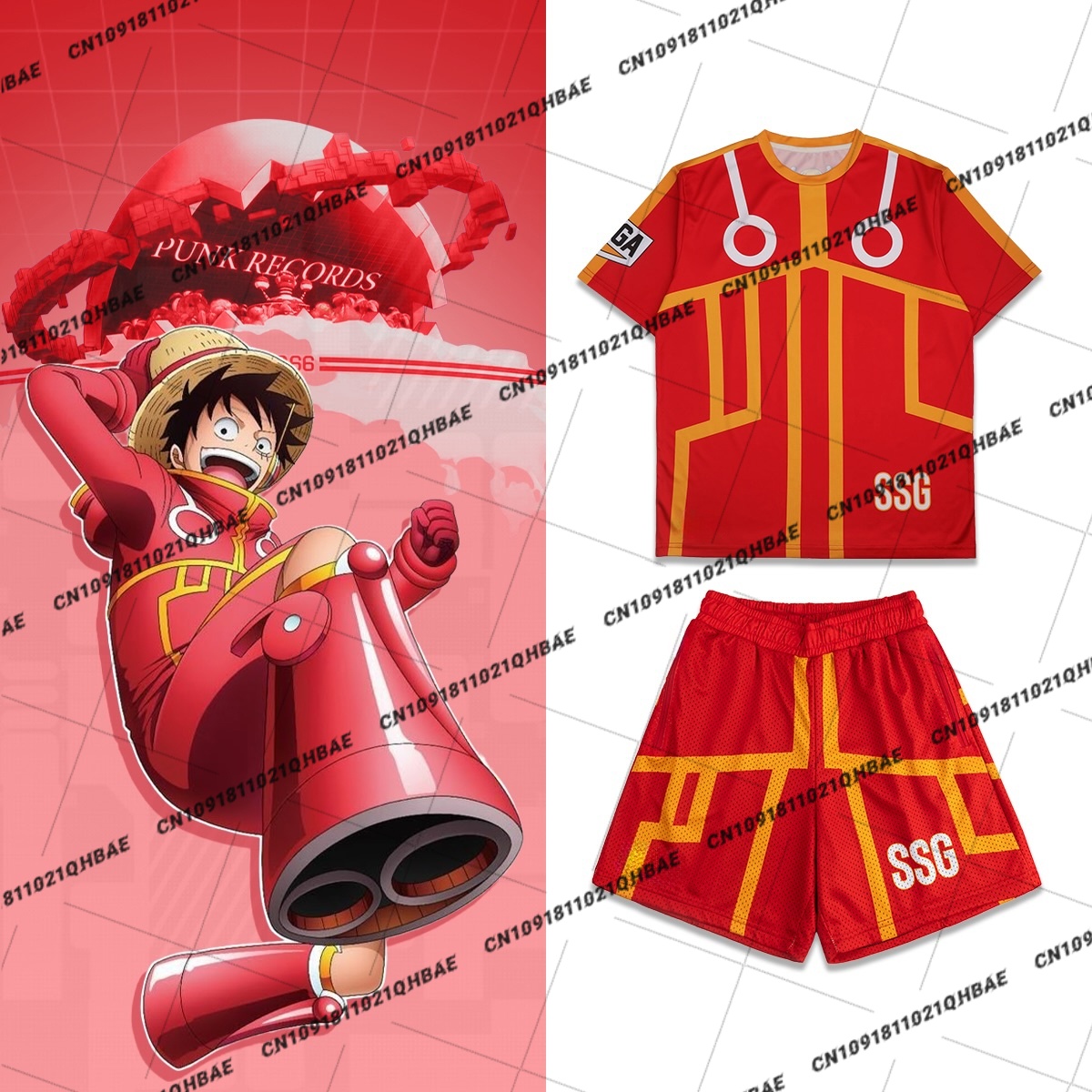 Costume Anime Cosplay - Neues Egghead Island Monkey D. Luffy
