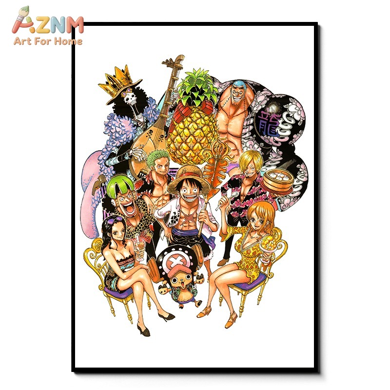 One Piece Straw Hat - AZNM One Piece Strohhut-Piraten Komplette Besatzung