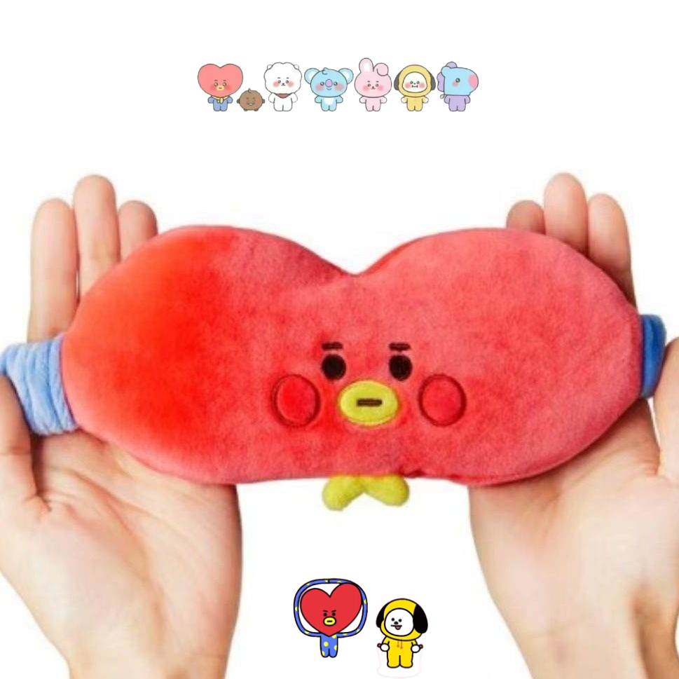 Anime Cosplay Eyes - BT21 Cartoon Niedliche Plüsch-Augenmaske Kawaii Unisex