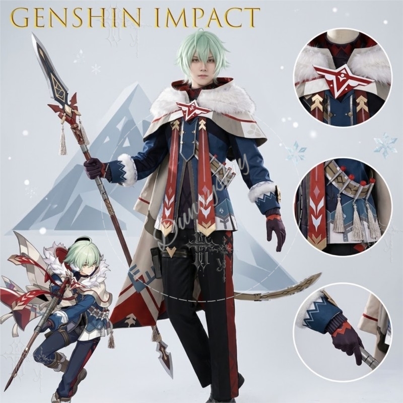 Anime Cosplay Photoshoot - Genshin Impact Alyosha Cosplay-Kostüm Spielcharakter-Outfit Komplettset