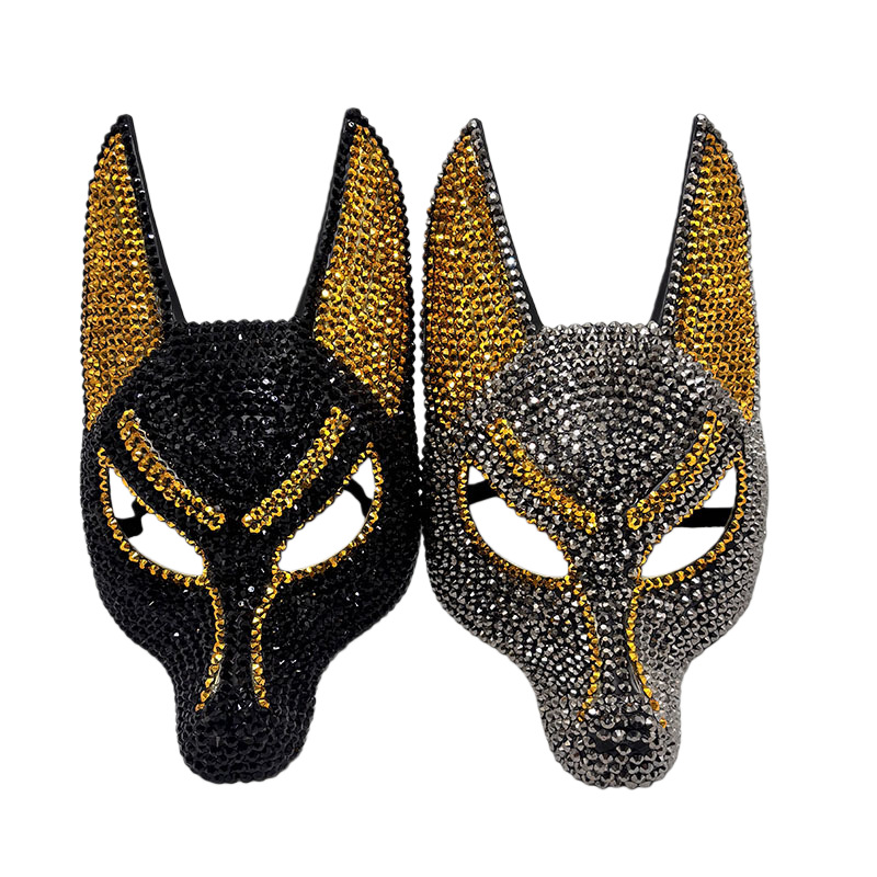 Egypt Cosplay Anime - Funkelnde Strass Anubis Maske Ägyptischer Gott