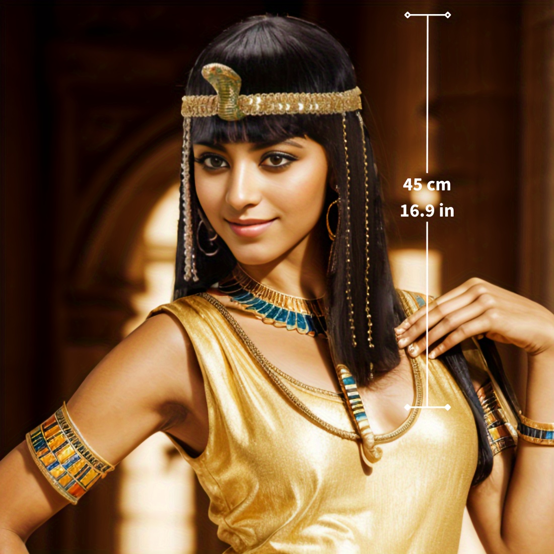 Schwarze Gerade Synthetische P – Egypt Cosplay Anime Bewertung und Preis