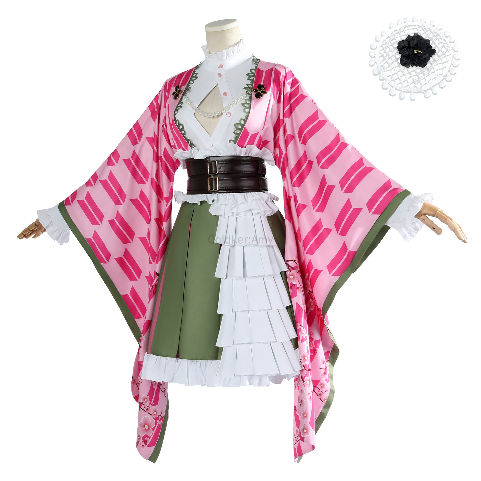 Mitsuri Cosplay Kanroji Mitsur – Anime Cosplay Kimono Bewertung und Preis