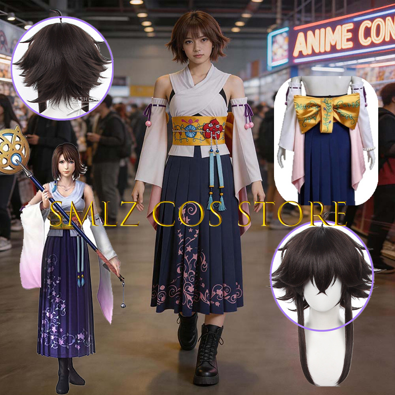 Smlz FFX Yuna Cosplay Anime FF – Anime Cosplay Wig Bewertung und Preis