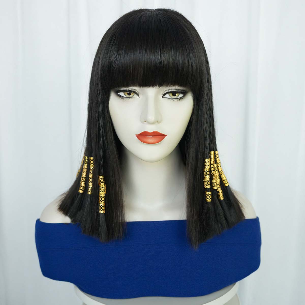 Mode Perücke Frauen Halloween  – Egypt Cosplay Anime Bewertung und Preis