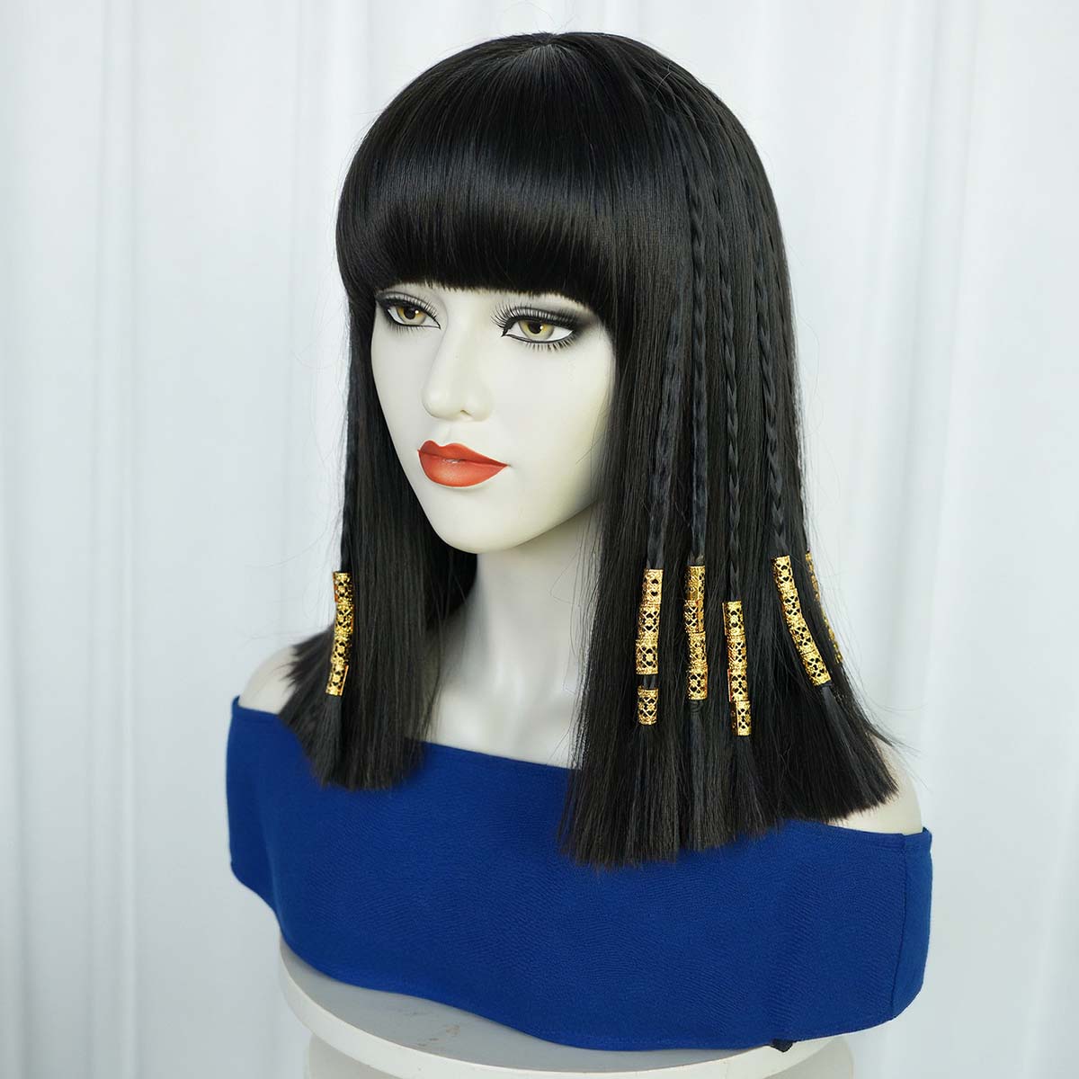 Mode Perücke Frauen Halloween  – Egypt Cosplay Anime Bewertung und Preis