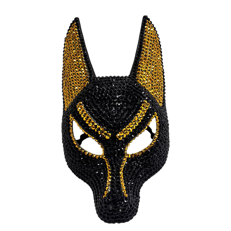 Funkelnde Strass Anubis Maske  – Egypt Cosplay Anime Bewertung und Preis