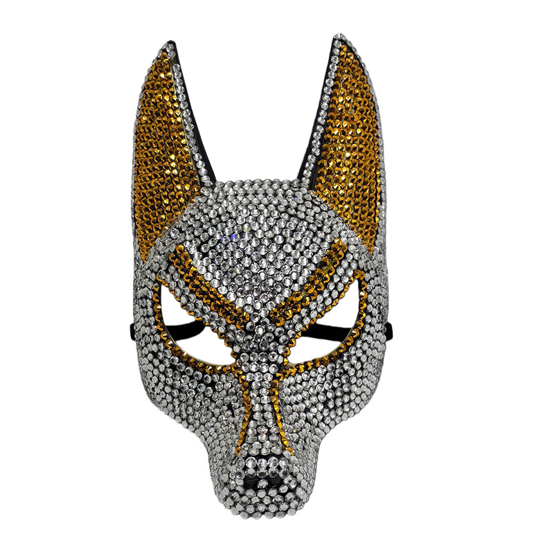Funkelnde Strass Anubis Maske  – Egypt Cosplay Anime Bewertung und Preis